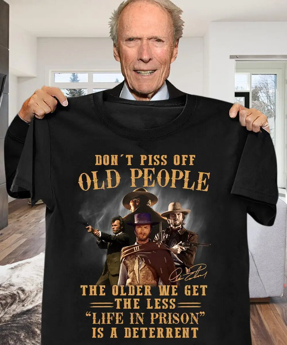 NEW Clint Eastwood Don t Piss Off Black T Shirt Vintage Allsizes S-3XL Freeship