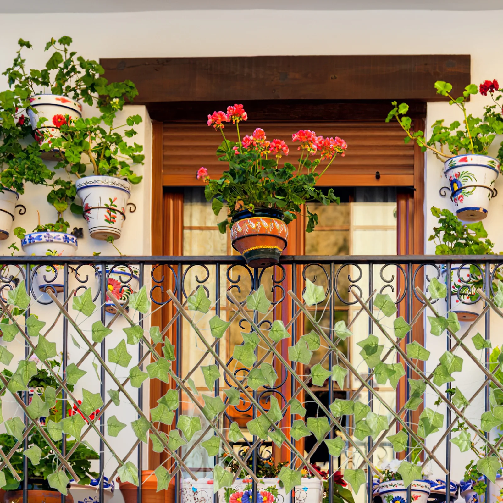 

Fences Outdoor Ornaments Backyard Privacy Screen Fake Vine Covers PP、ABS Greenery Patio