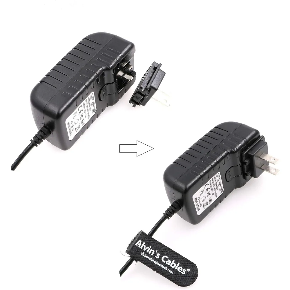 

Alvin's Cables Power Adapter Converter Cable D-Tap P-Tap Female to Universal AC with UK EU AU US Plugs for Teradek Cube 79in/2m