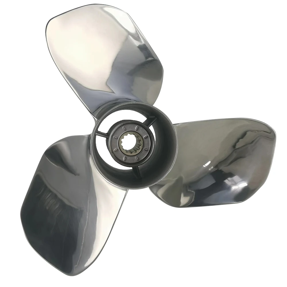 Propeller 12*14 Stainless For 35-60HP Matched For  Outboard Silver Stainless Marine Propeller