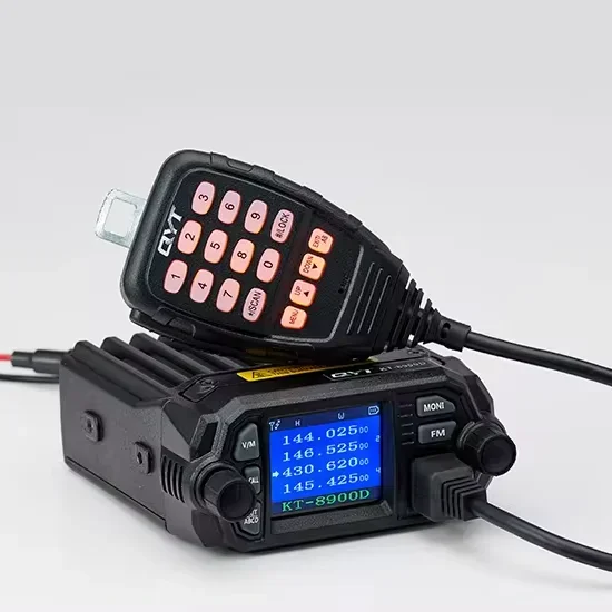 QYT Dual Band VHF UHF Mini Mobile Radio KT-8900D with color screen