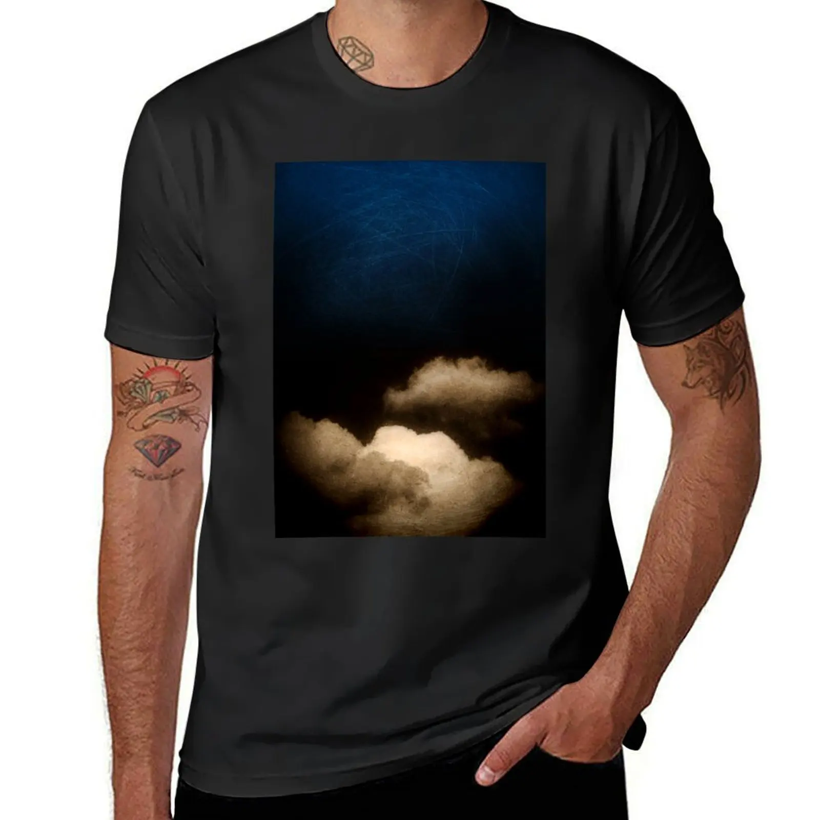 Clouds in a scratched darkness T-Shirt customizeds shirts graphic tees mens graphic t-shirts big and tall