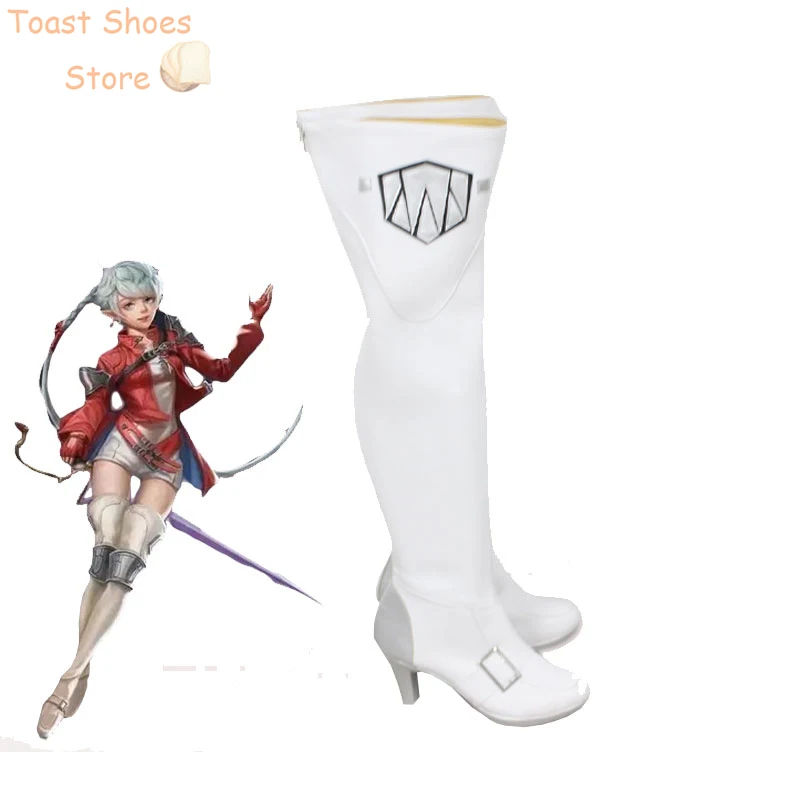 Alisaie Leveilleur Cosplay Schoenen Spel Ff14 Cosplay Prop Hoge Hak Pu Lederen Schoenen Halloween Carnaval Laarzen Kostuum Prop