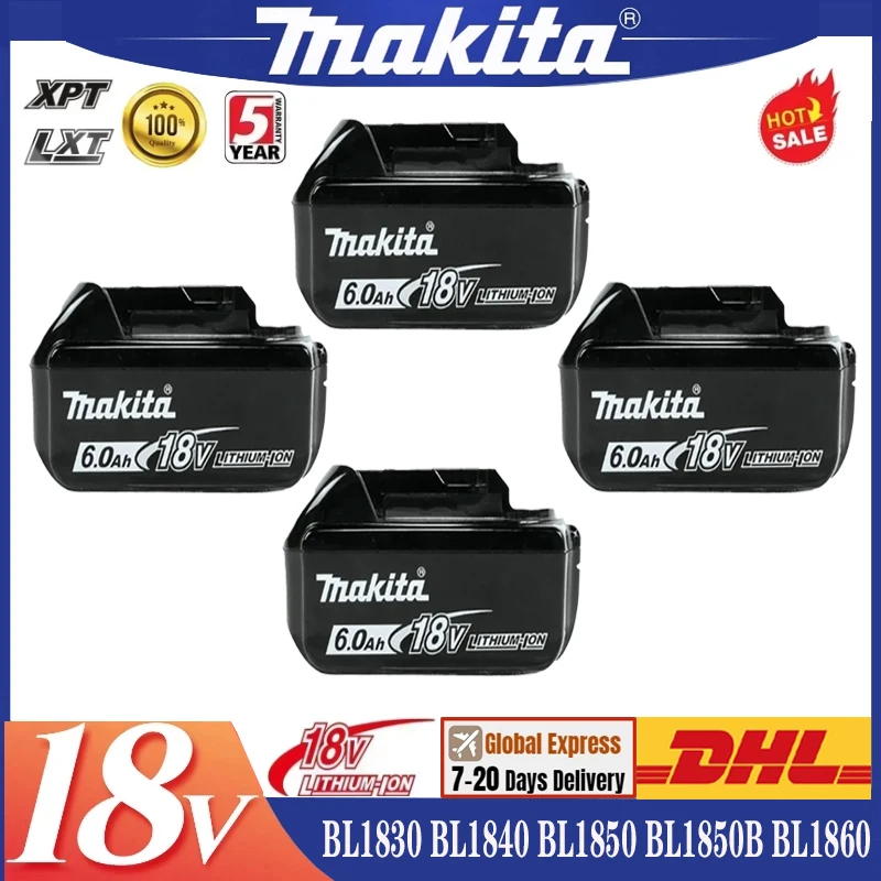 

Original BL1830 Makita 3Ah/5Ah/6Ah 18V Battery BL1830B BL1850B BL1850 BL1840 BL1860 BL1815 Replacement Lithium Battery