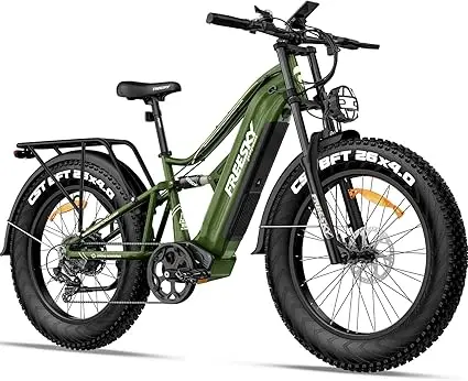

2500W BAFANG Motor Electric Bike for Adults, 48V 30Ah Samsung Cells Removable Battery Ebike 120 Miles, 38+MPH,26" Fat Tire GREEN