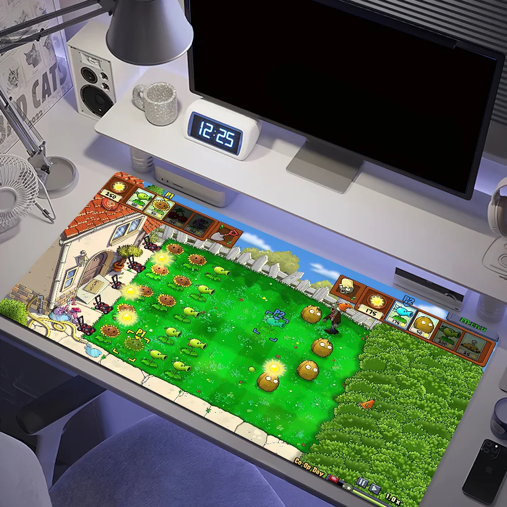 Plants vs Zombies Replanted Maps Mouse Pad Desk Mat Large Non-slip Anti-fray Keyboard Ergonomic Office Rubber PC Home Custom - view 2