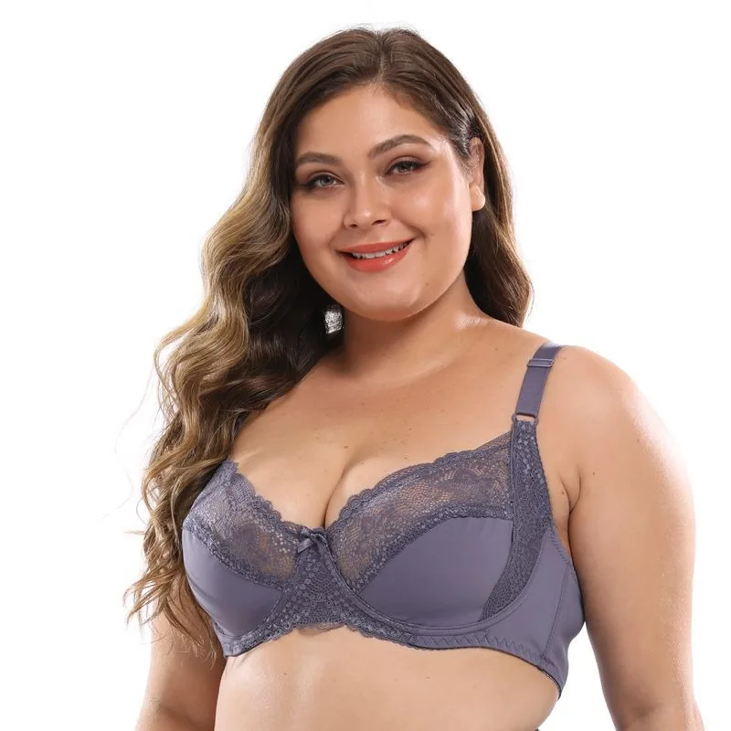 

Beauwear Thin Cup Bras for Women Adjusted-straps Underwire Bra Sexy Underwear Lace Bralette Lingerie Top Plus Size