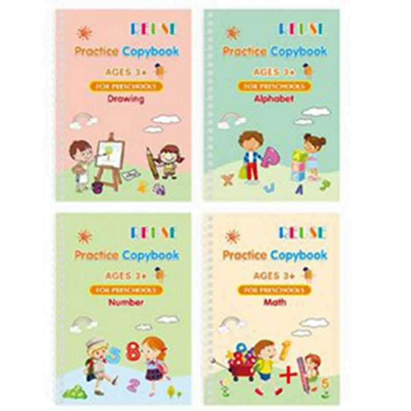 Copybook Board Children\'s Full Set Of English Practice Copybook Children\'s Reusable Handwriting Practice Book To Learn To Write