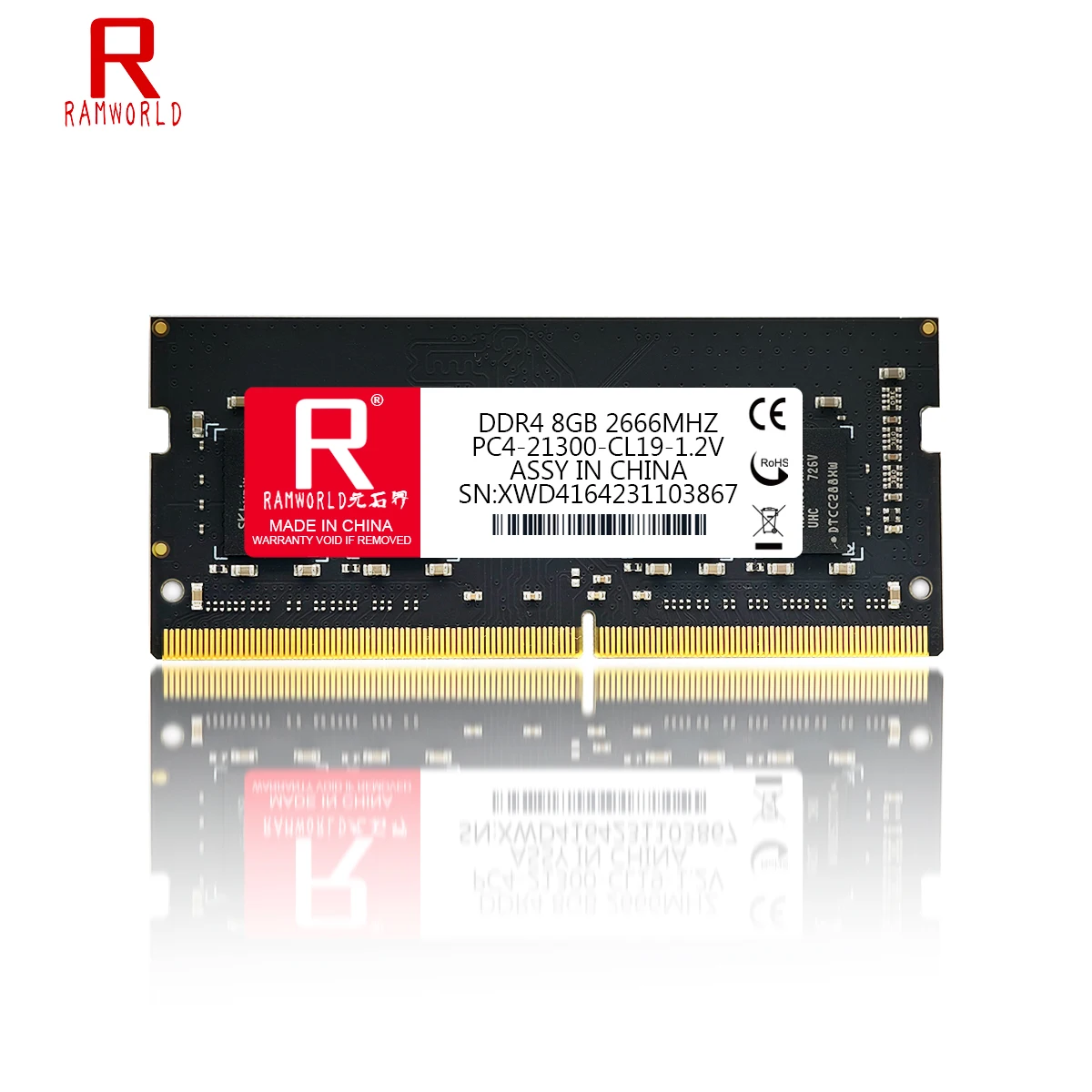 

RAMWORLD RAM DDR4 Memories 8GB 2666MHz Notebook Memoria Ram PC4 1.2V 21300 SODIMM Laptop Memory