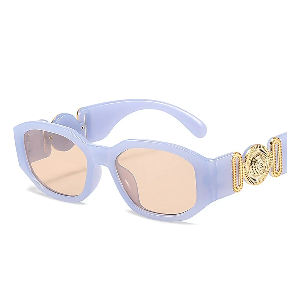 Retro European and American Women's Sunglasses Korean Fashion Sunglasses Cool Male Stars Same Style Personality Box Metal High