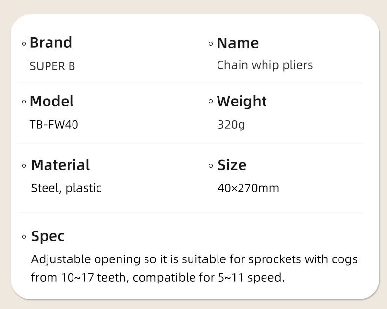 SUPER B MTB Road Bicycle Cassette Freewheel Wrench Bike Repair Tool Flywheel Installation Tools Remover Chain Whip Pliers