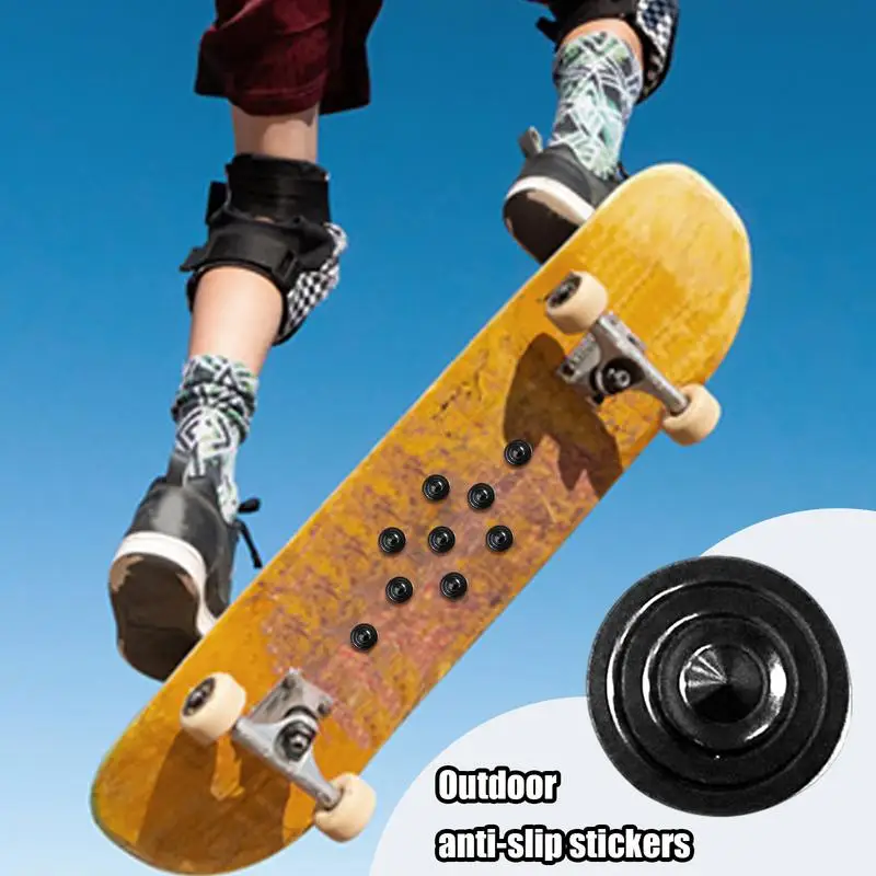 สโนว์บอร์ด Anti SLIP Pad 9 ชิ้น Anti-SLIP Pad Studs กรวย Traction Padding Gripper เครื่องมือการฝึกอบรมสําหรับฤดูหนาวกลางแจ้งสกีผู้หญิง