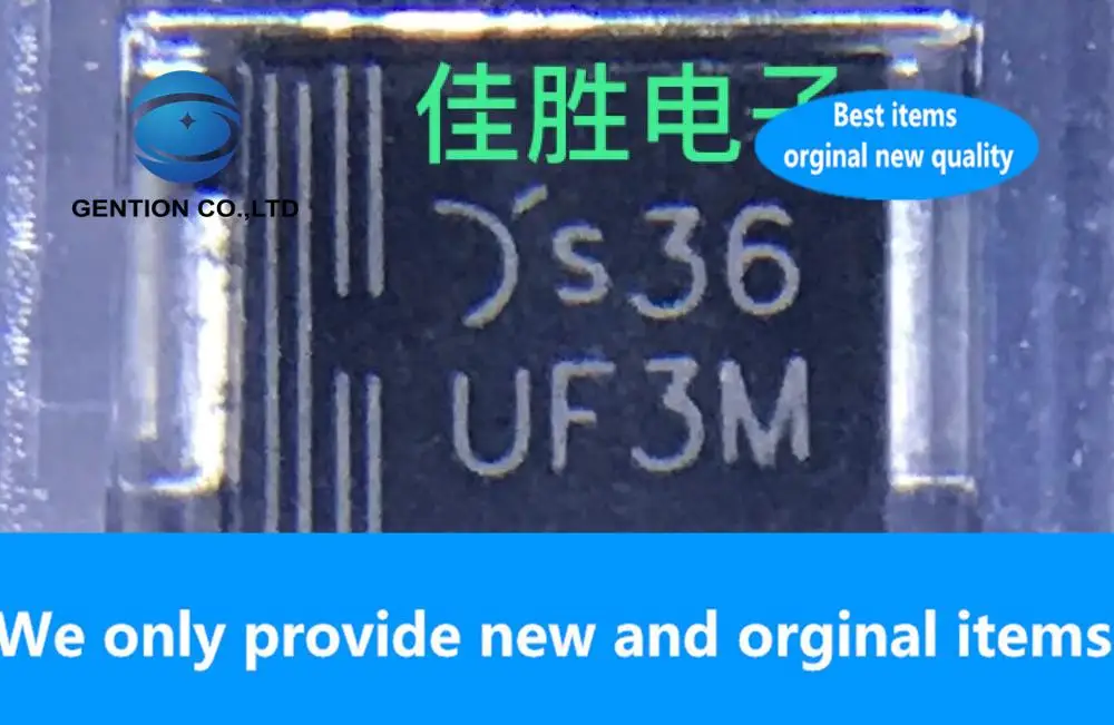 30PCS 100% New original Large chip 3A1000V high voltage patch ultra-fast recovery DO214AB screen printing UF3M