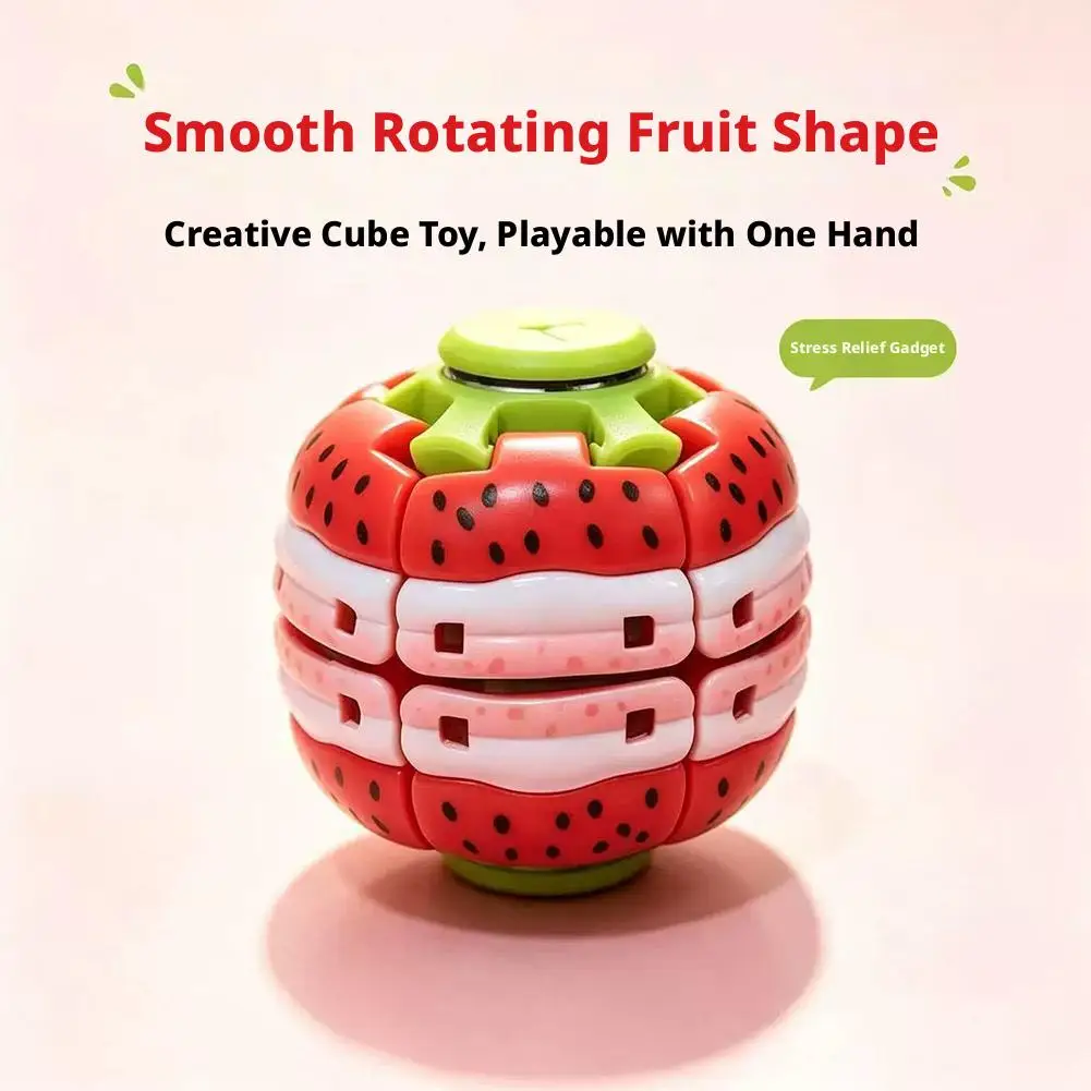 Fruit Spinning Top Magic Ball Fidget Spinner Toy Stress Relief Watermelon Lemon Gyro Puzzle Novelty Adult Gift