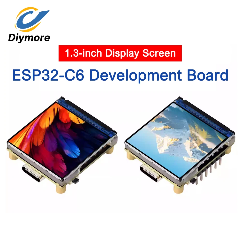 ESP32-C6 Development Board 240*240 1.3-Inch LCD Display Wi-Fi 6 BLE 5 Single Core Processor Low Power for AIoT Smart Home