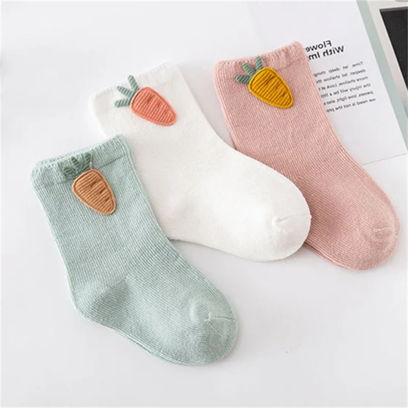 Lawadka 3Pairs/set Baby Socks For Girls Boys Cotton Infant Boy Girl Children\'s Sock Casual Soft Toddler Newborn Socks For Kids