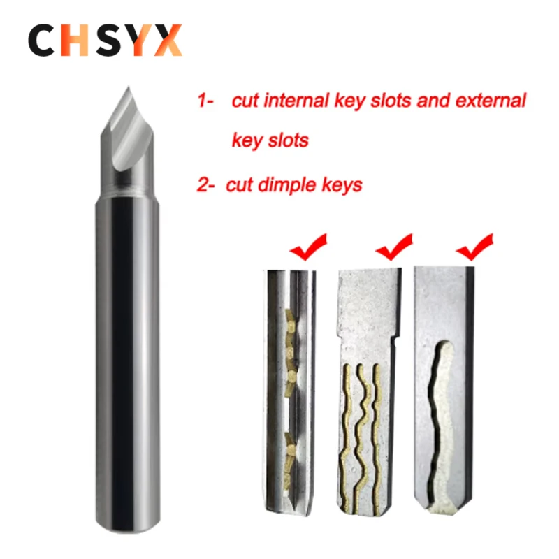 2 In 1 Milling Cutter Set for Dimple Keys and Laser Cut Car Keys Locksmith Tools