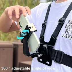 VIKEFON Mobile Phone Chest Strap Mounting Holder First Angle Video Record life Phone Bracket Fixed Live Broadcast Accessories