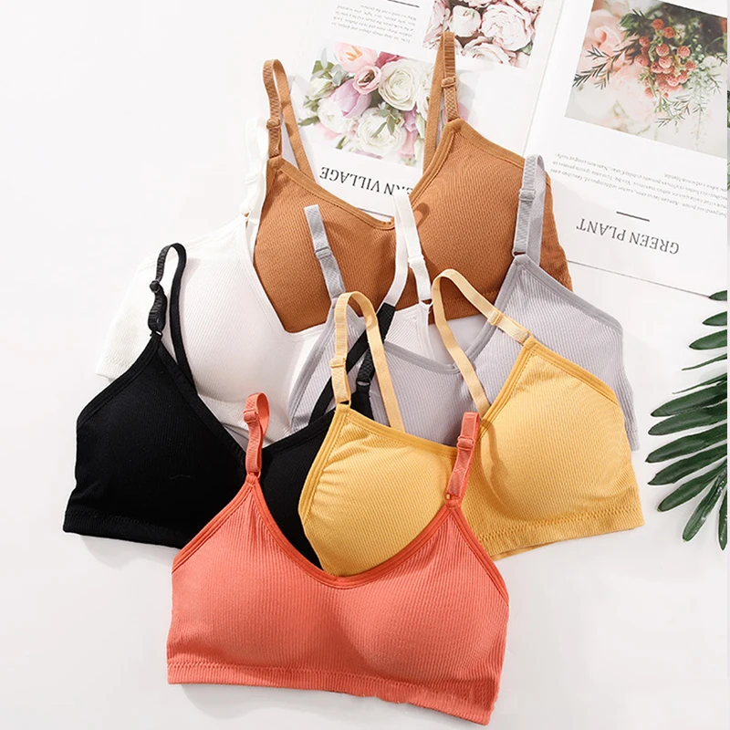 Soutien-gorge sans armatures d'été pour femme, bralette sans couture, soutien-gorge de sport sexy antichoc pour femme, débardeur de nuit, lingerie