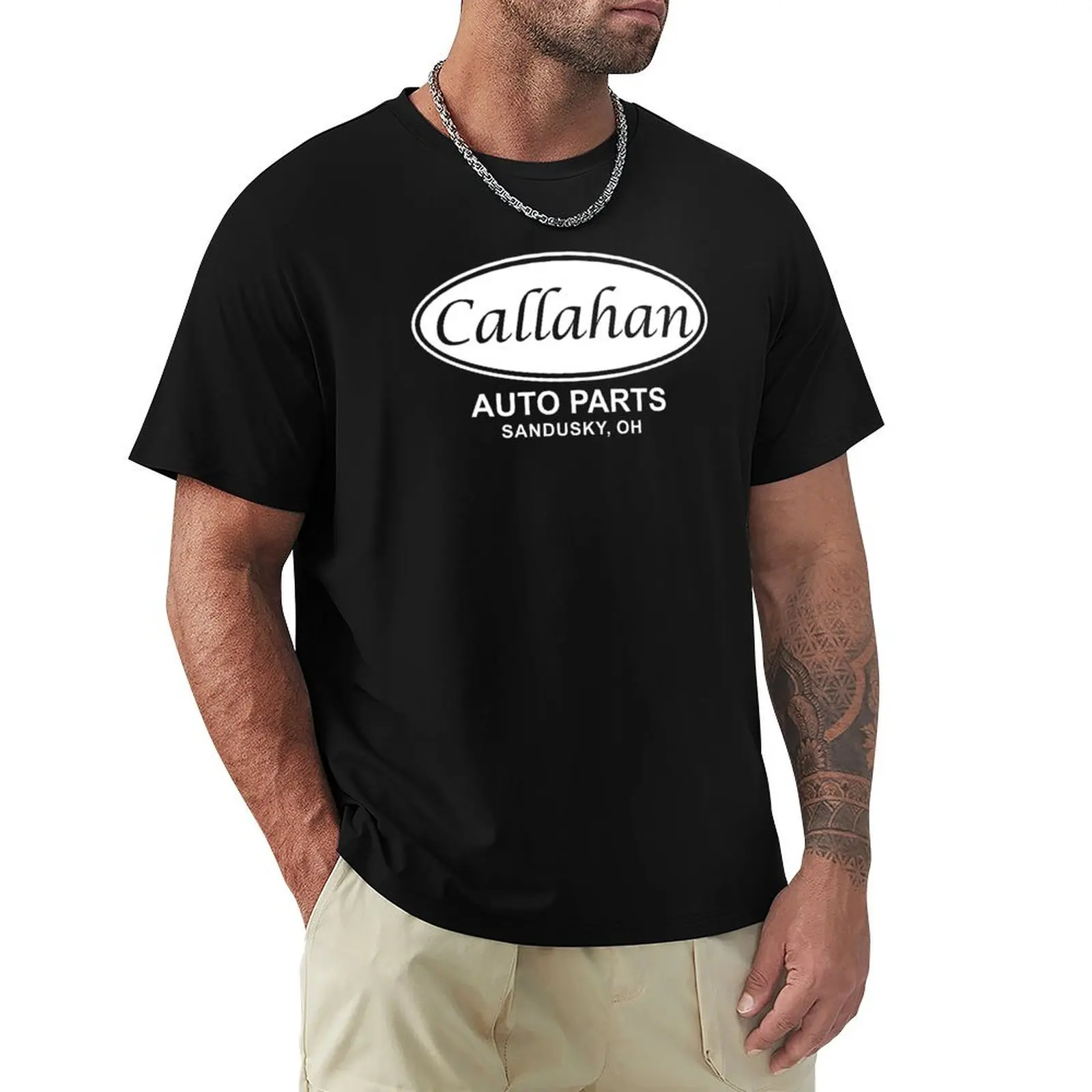 

Callahan Auto Parts Sandusky Oh T-Shirt vintage graphic tee vintage T-shirts for men cotton