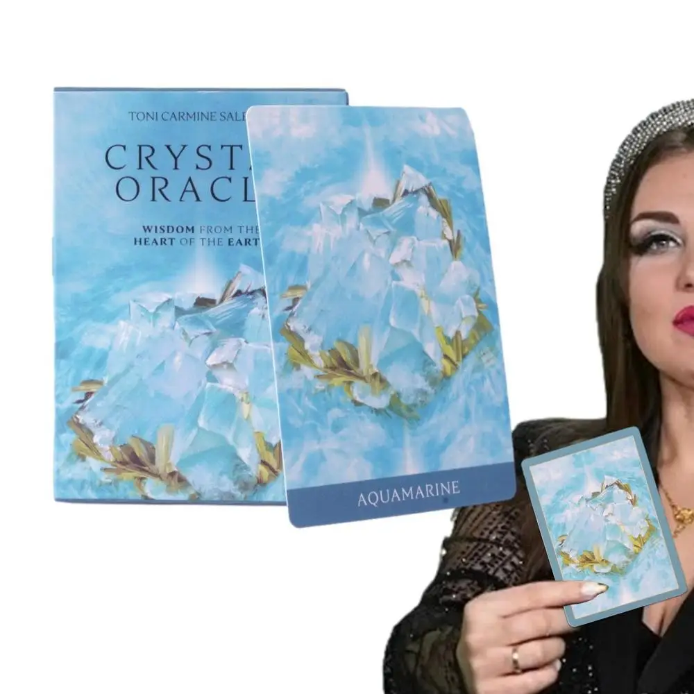 Kryształowe karty tarota Oracle 44-kartowa talia psychologiczna Tarot los wróżbiarstwo gra karciana impreza rodzinna rozrywka gry planszowe