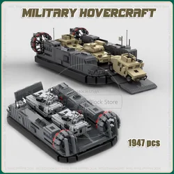 Hovercraft Landing MOC Building Blocks Military Series The Landing Craft Model Technology Bricks Vehicle Toys Display Xmas Gift