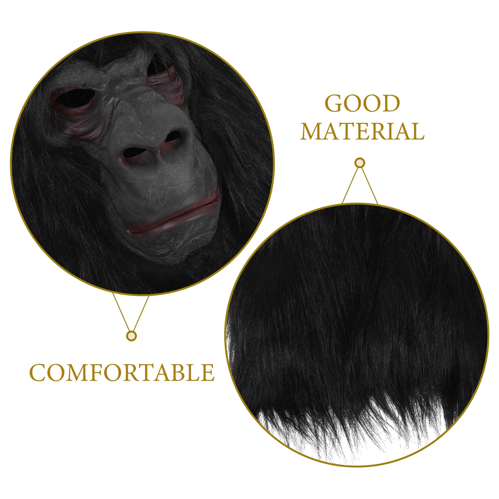 

Gorilla Mask Animal Dress up Funny Monkey Cosplay Costume The Cool Halloween