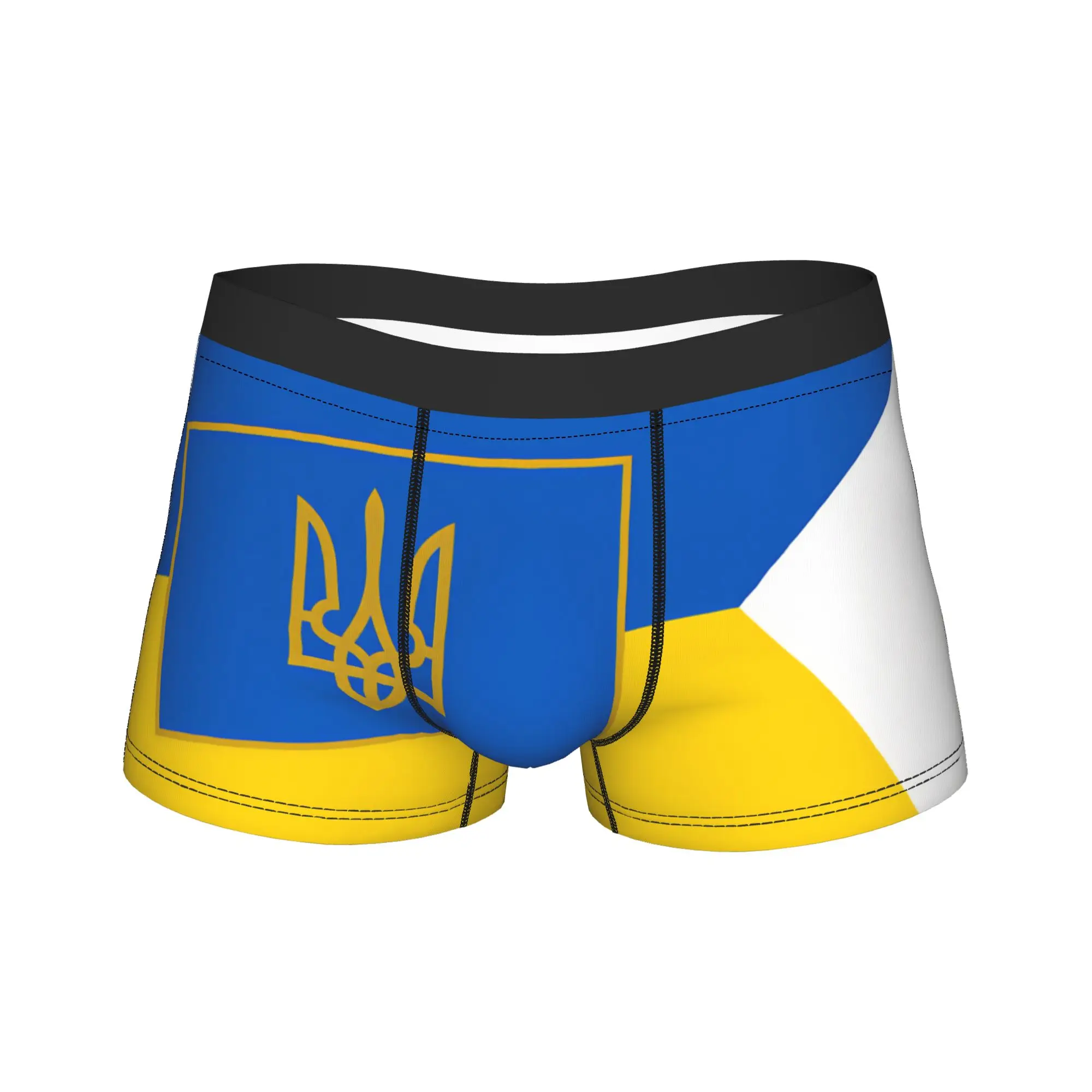 Ukraine Presidential Flag  Shorts Briefs  Underwear Quality Men Sexy Soft Boxer Shorts Custom Large Size Panties