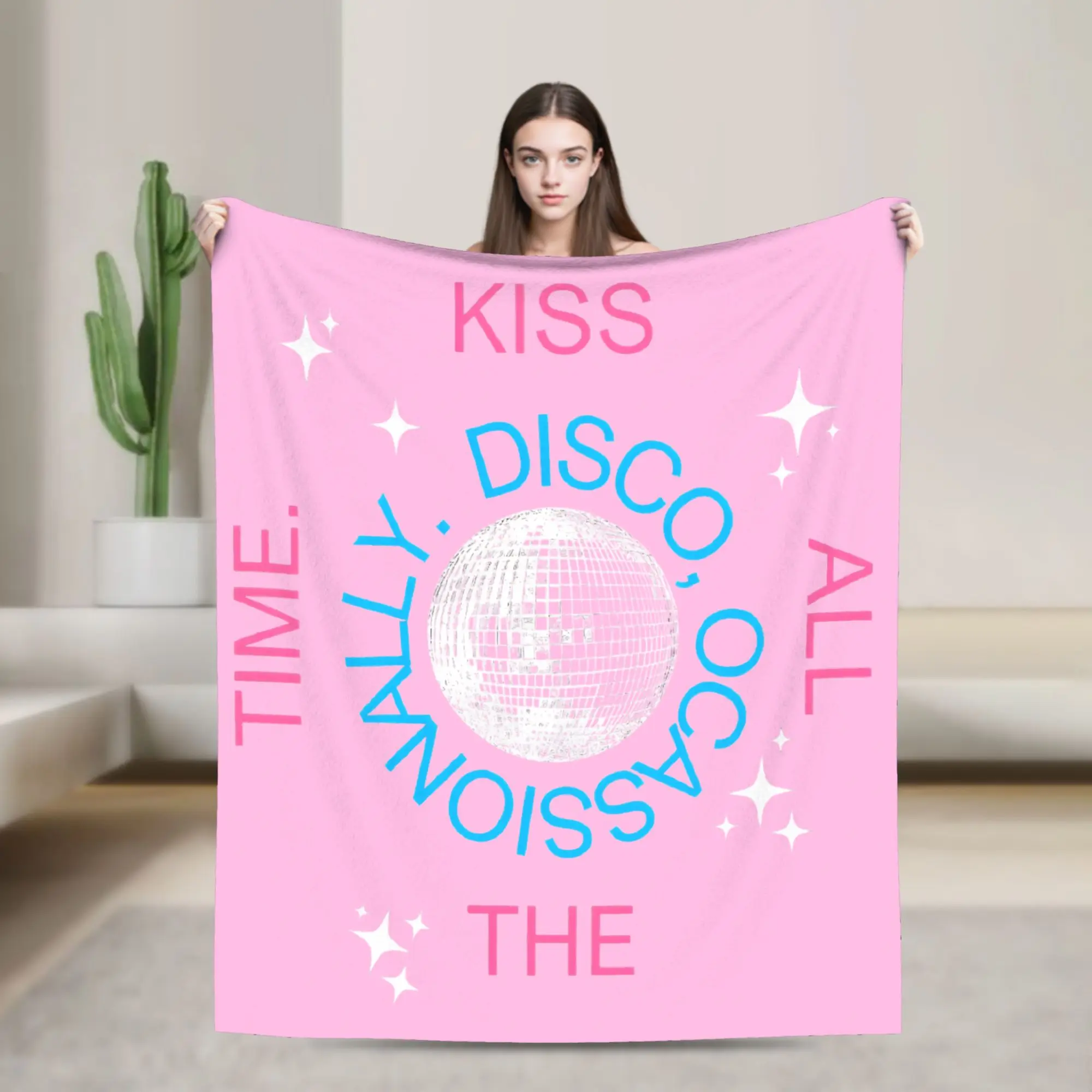 Kiss All The Time Disco Blankets Fleece Summer Air Conditioning Harrys Singer Styles Multi-function Soft Throw Blanket Throws