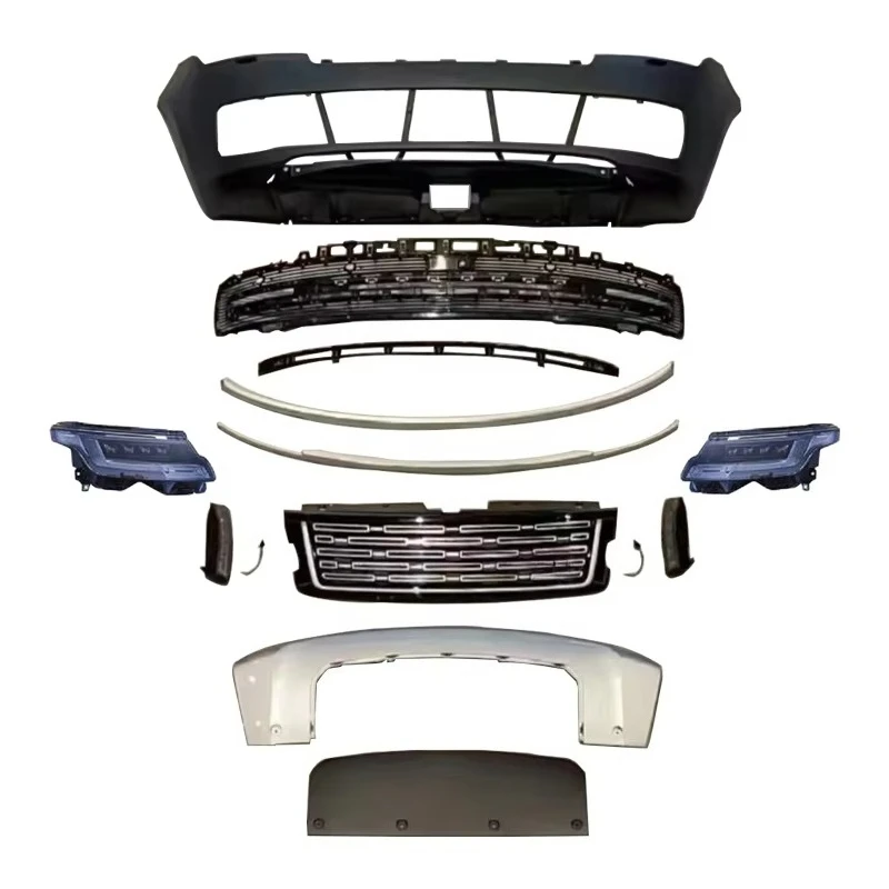 2018-2022 Car Modification Upgrade 2023 Front Bumper Grille Mudguard Headlights Body Kit for Range Rover Executive
