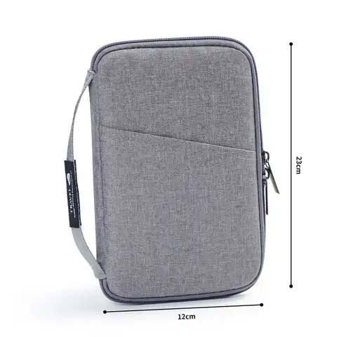 Travel Accessories Travel Wallet Ticket Holder Zipper Family Passport Holder OX Cloth Passport Protective Cover Document Case