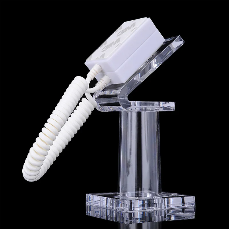 Image of 10-teiliger Anti-Diebstahl-Display-Ständer aus Acryl für Mobiltelefone mit einziehbarem Gerät für die Einzelhandelsgeschäfte