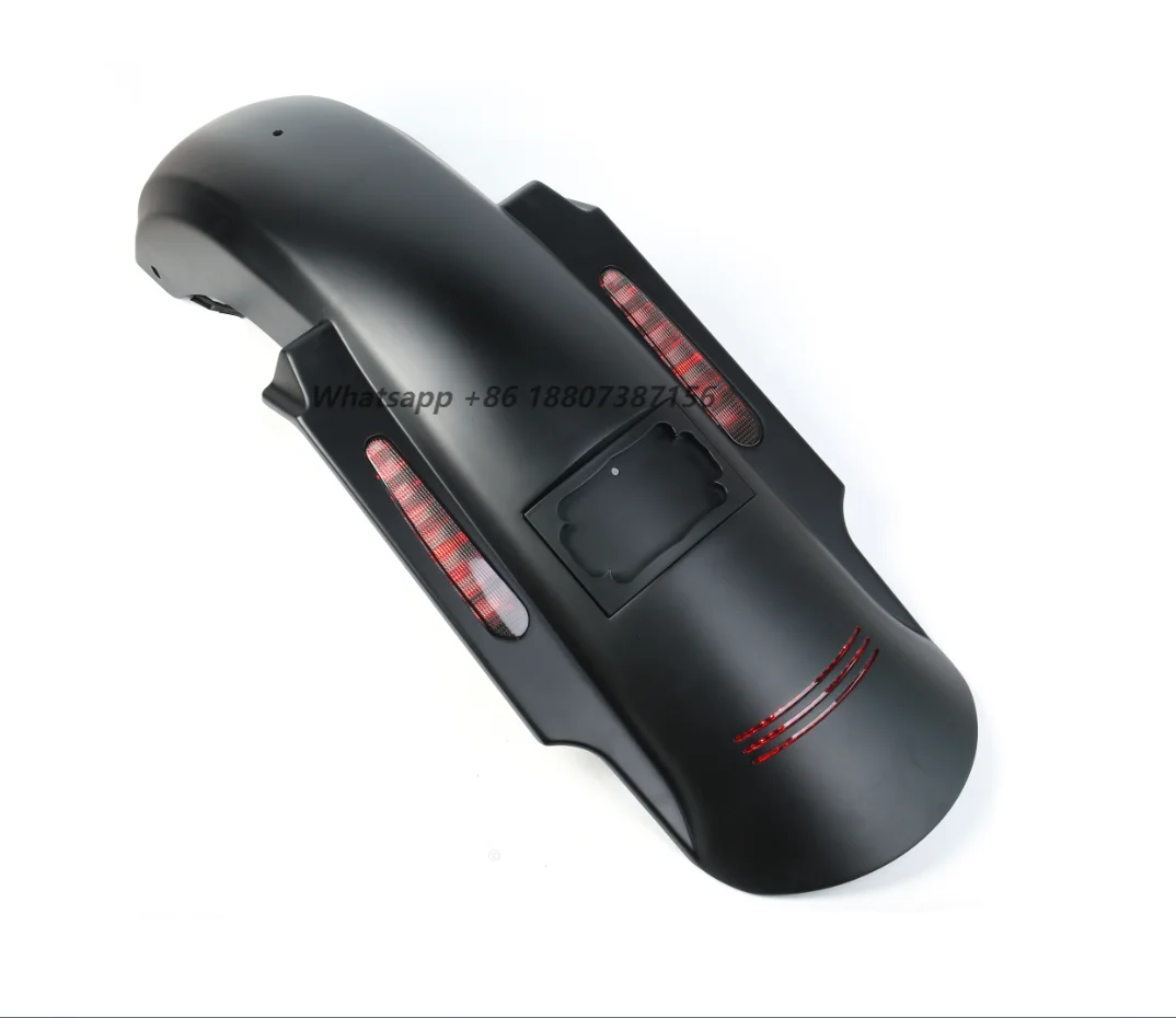 

CFP-HL 1584-160 ABS Motorcycle Accessories Black Rear Extended Fender with Led Lights and Wire Harness for Touring 14-UP