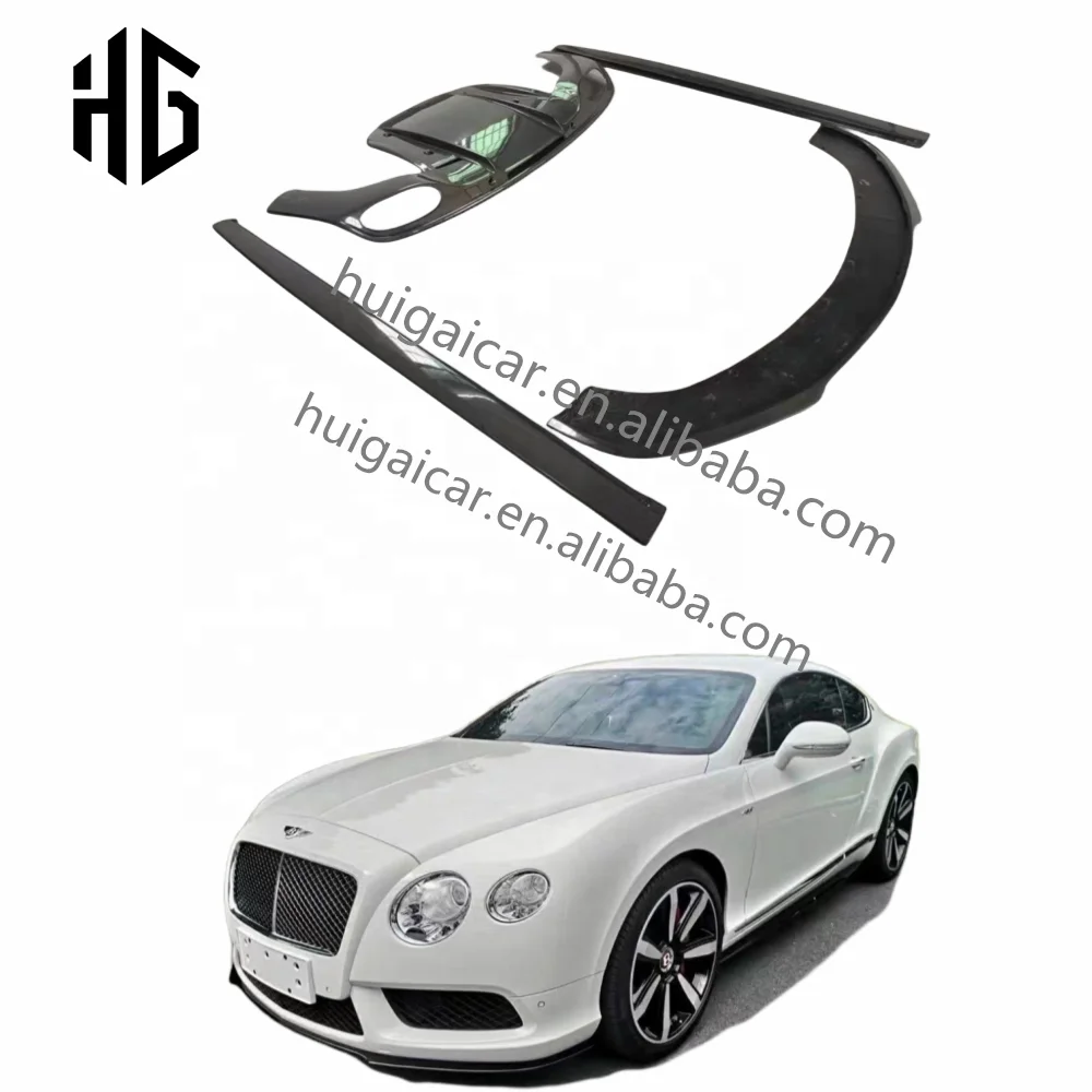 V8S style car bumper diffuser rear lip wing spoiler body kit, suitable for Bentley Continental GT car styling accessories 2012-2