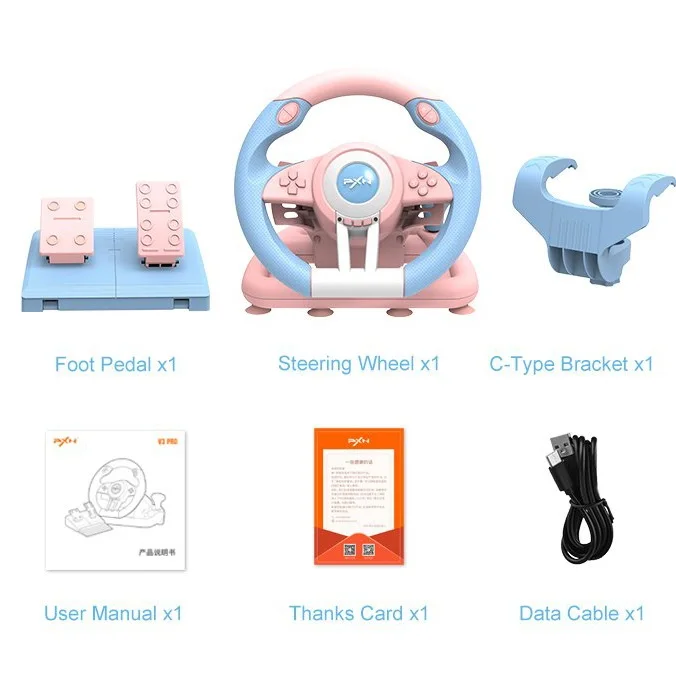 

PXN Racing Wheel DrivingSimulation for Kids Educations Entertaiment Compatible With PC PS3 PS4 Xbox one Xbox Series X|S Switch