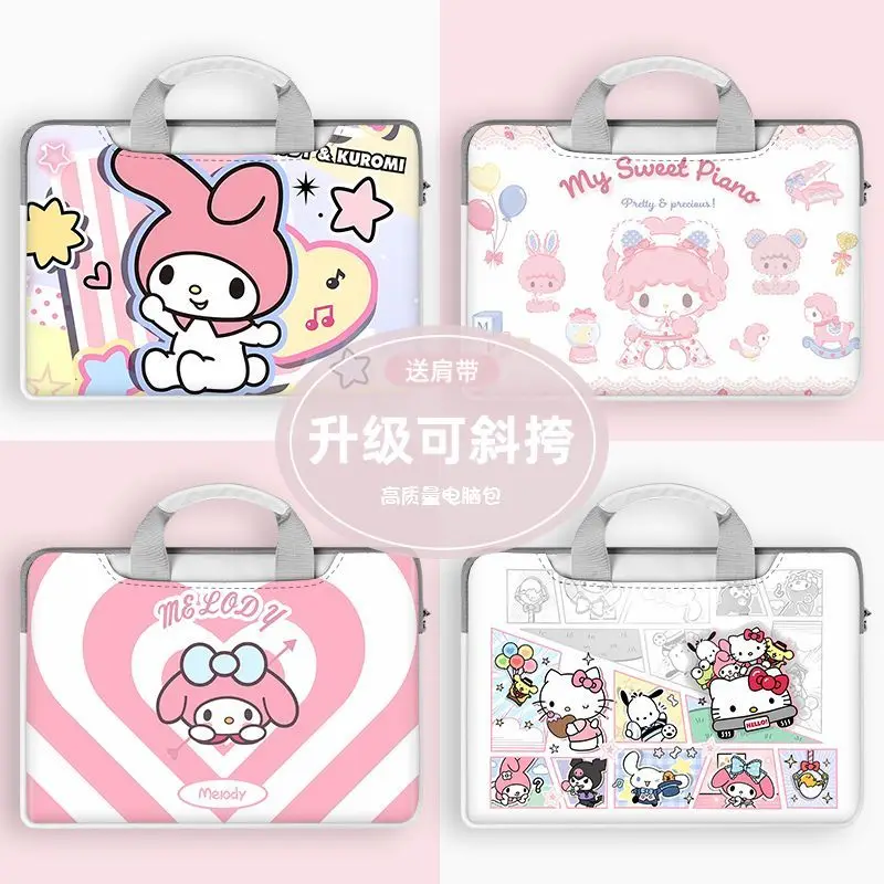 

Sanrio Kuromi My Melody Laptop Bag Cute Large Capacity Tablet Organizer Cartoon Handbag Laptop Case 12in 13in 14in 16in 15in