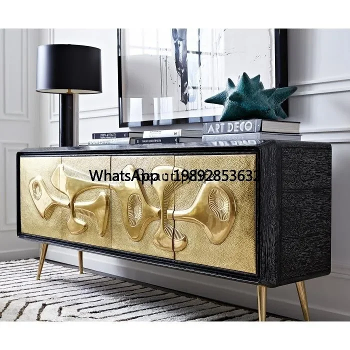 

FF American light luxury TV cabinet Post-modern living room Italian light luxury dining side light luxury decorative cabinet