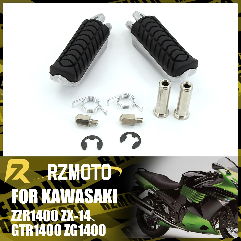 FOR KAWASAKI GTR1400 ZG1400 2006-2015 ZZR1400 ZX-14 2006-2012 Motorcycle Front Footrests Foot Peg Pedal Foot Rest