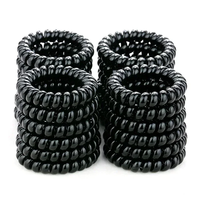 1-20 pezzi grandi fascette per capelli a spirale 45mm fasce per capelli a spirale fasce per capelli a spirale cavo telefonico Bobbles nessuna traccia tenuta forte impermeabile