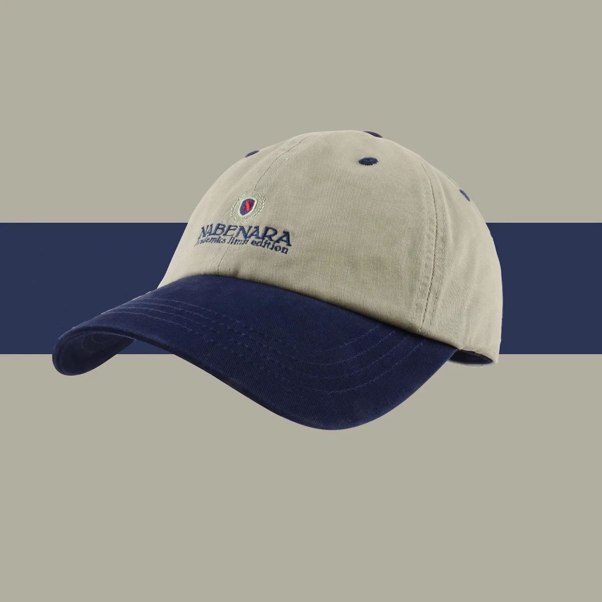 charn-kiond-collaborative-retro-soft-top-embroidered-baseball-cap-women's-spring-summer-faionable-tilt-cap