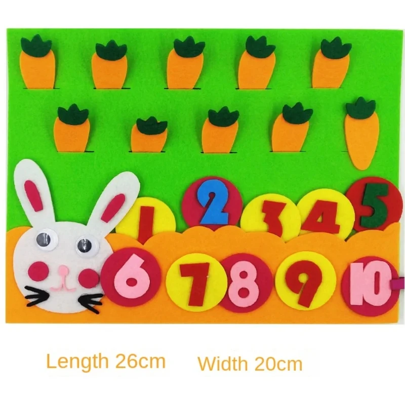 ของเล่นเสริมพัฒนาการเด็กแบบมอนเตสซอรี่ ชุดเรียนรู้ตัวเลข ของเล่นคณิตศาสตร์ DIY รูปสัตว์และแครอท สำหรับเด็ก ของขวัญเด็กก่อนวัยเรียน อุปกรณ์ช่วยสอน