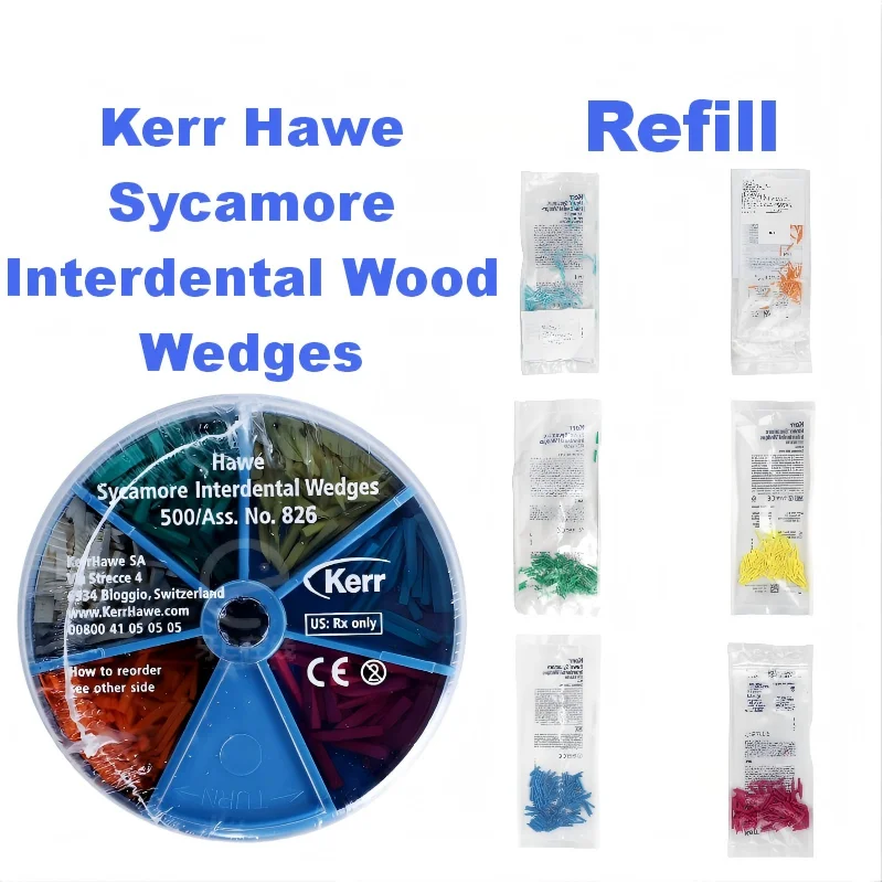 

Kerr Hawe Sycamore Interdental Wedges 100/500/1000Pcs Wedges for Matrix Band Fixation Professional Restorative Dentistry