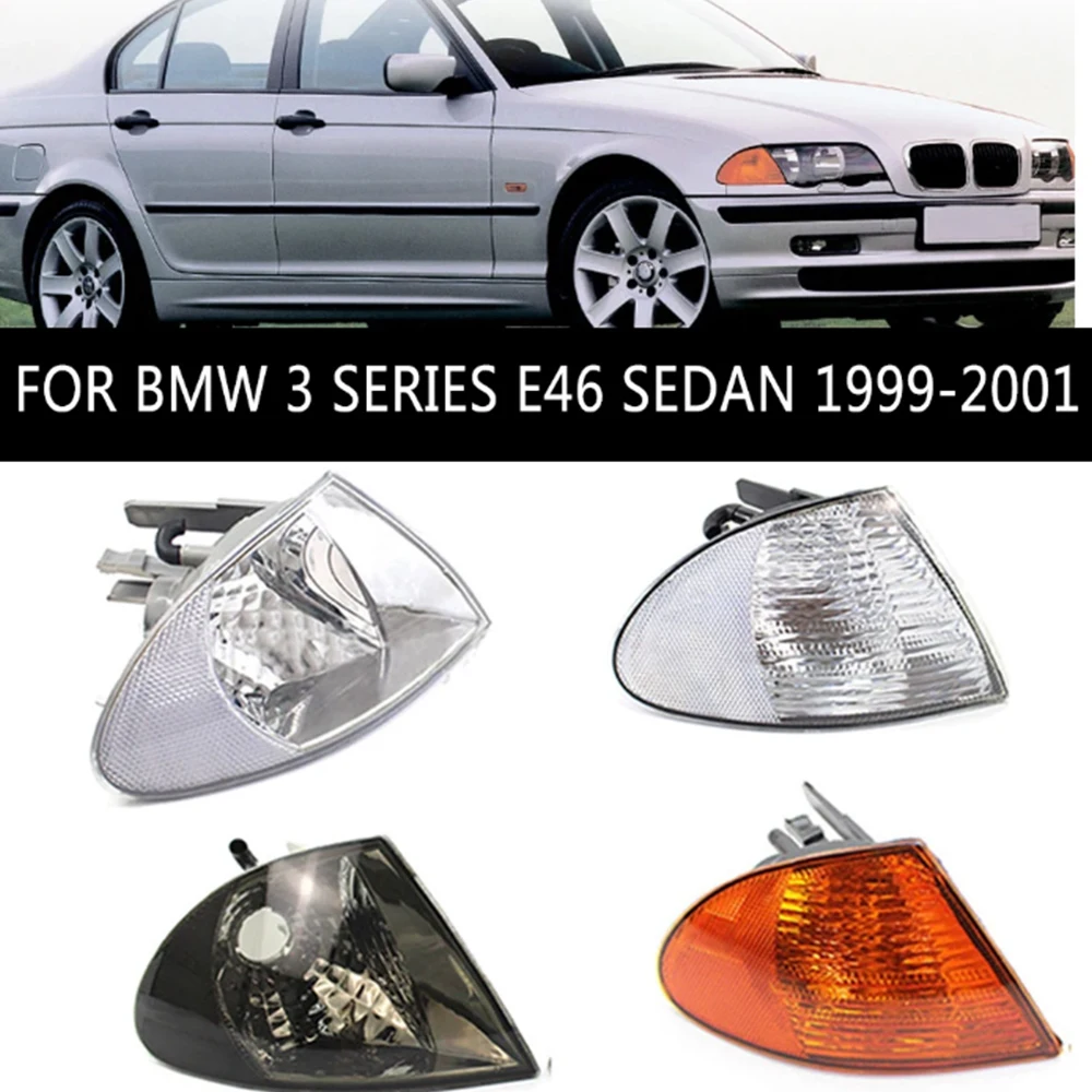 

Yellow Headlight Corner Light Housing For BMW 3 Series E46 4 Door 1998-2001 Car Corner lamp bmw e46 2001 Signal Light Cover