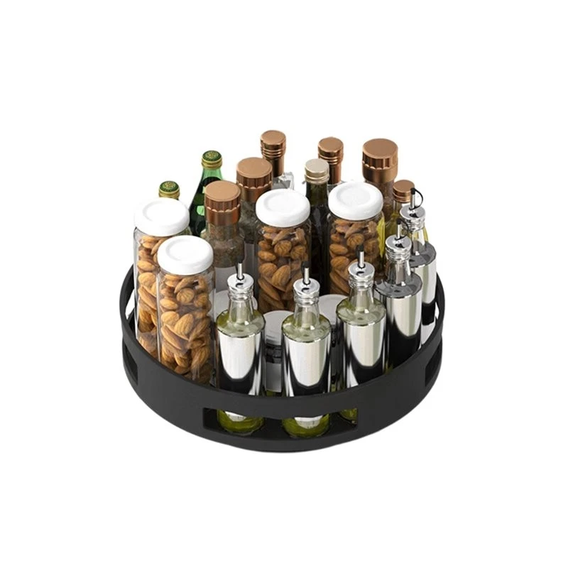 T21C Rotating Seasoning Rack 360 Degree Design Featuring Anti-Slip Base For Efficient For Storing Of Spices And Cosmetics