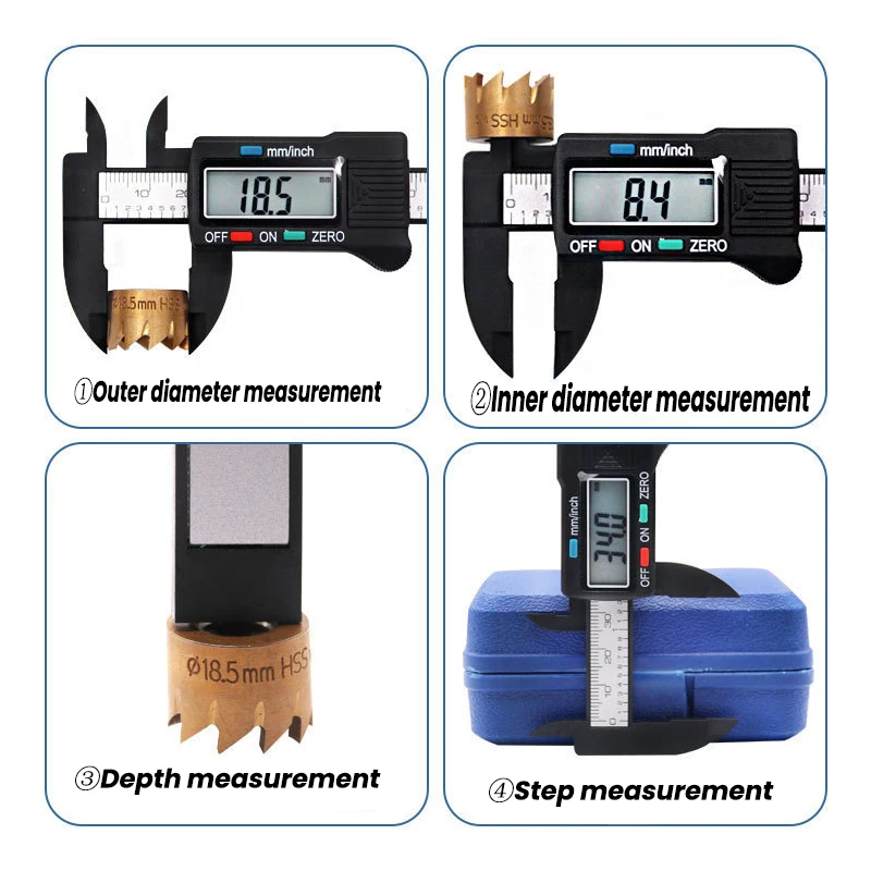 Electronic Pachometer Digital Caliper Vernier LCD Digital Electronic Vernier Caliper Gauge Micrometer Measuring Tool