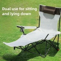 Outdoor Camping Beach Armchair Portable Folding Fishing Reclining Camping Chair Ultralight Travel Relaxing Sports Entertainment