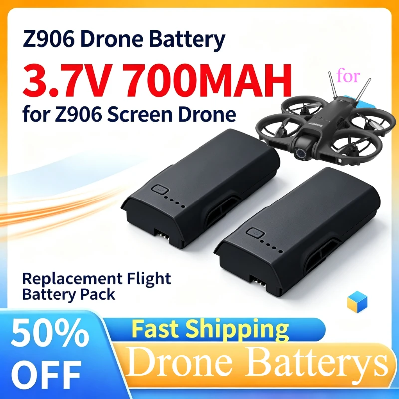 3.7V 700mAh Drone Replacement Battery, Original Battery for Z906 Screen Drone Z906 RC Quadcopter Spare Parts
