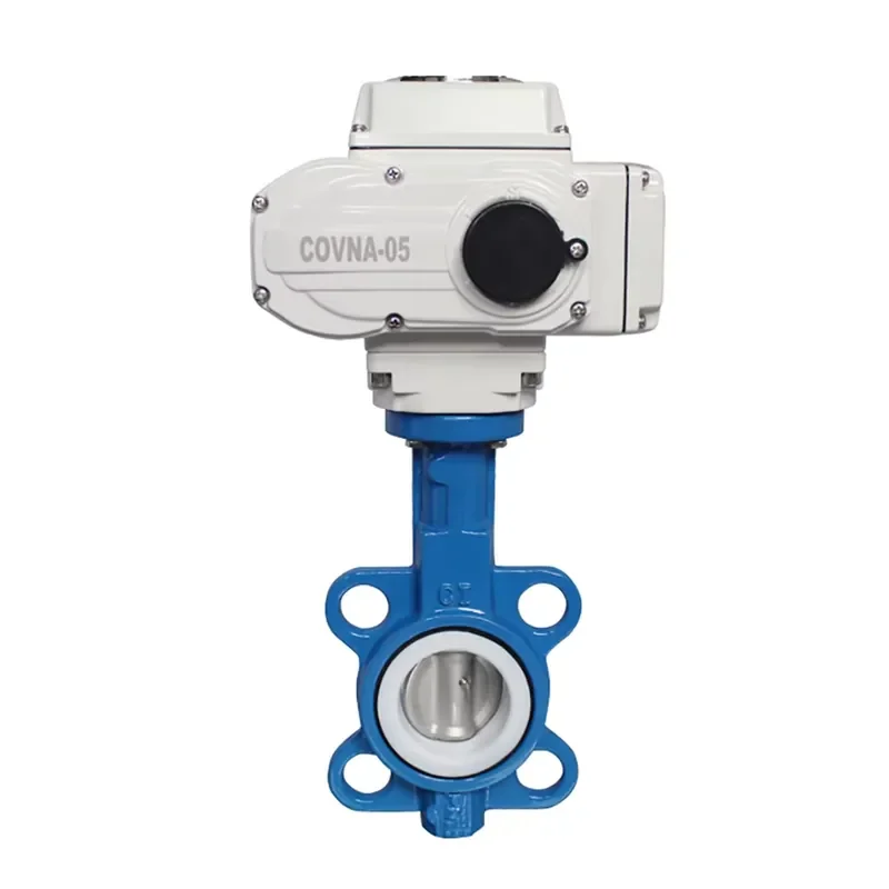

COVNA DN100 PN16 4 Inch 12 Volt PTFE Lined Wafer Type Electric Actuator Butterfly Valve Cast Iron Motorized Electric