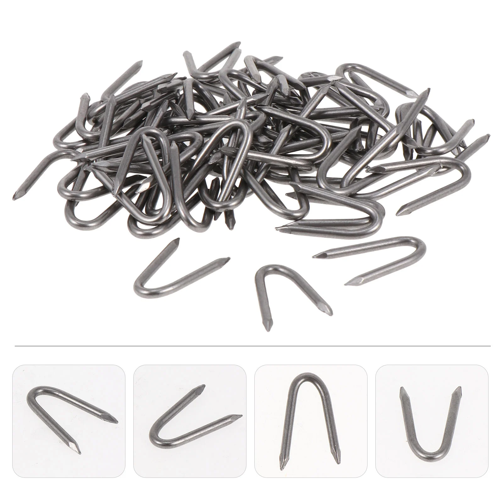 70 Pcs Fence Nails Garden Pile U-nail Home Supplies Steel Wire Iron Fixing Turf Tool