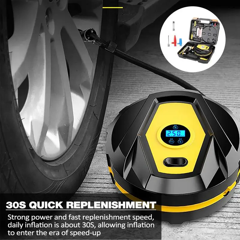 12V Car Tire Inflator Portable Air Pump Portable Digita Air Compressor Portable Automobile Air Compressor For Car Motorcycles